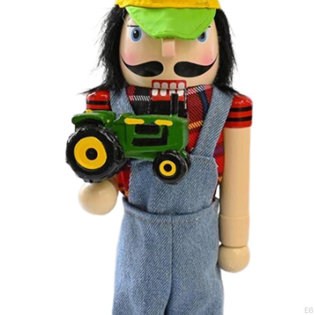 Weihnachtsdekoration Nussknacker Foto Requisiten Holz für Wohnzimmer Feiertag