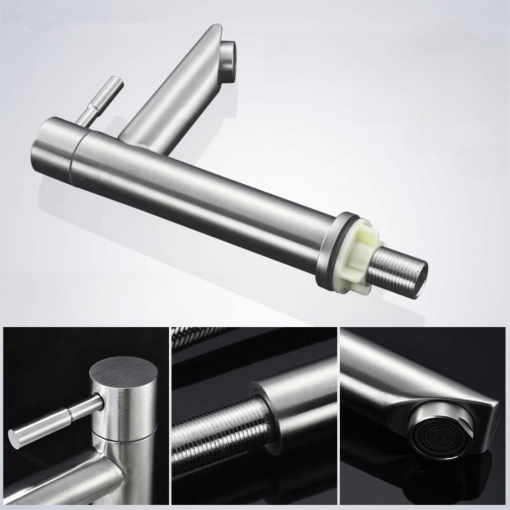 Single Handle Stainless Steel Water Tap Deck Mounted Bathroom Faucet  Bathroom