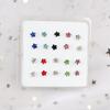 20PCS Silver Jewelry Fashion Accessories Gems Flower Nose Rings Body Piercing Nose Studs Ring