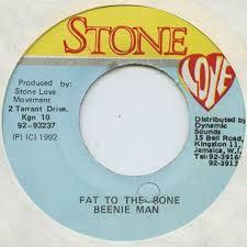 

7inch Record BEENIE MAN Fat To The Bone NONE Stone Love 1992 Jamaica Reggae Ska Dub Used