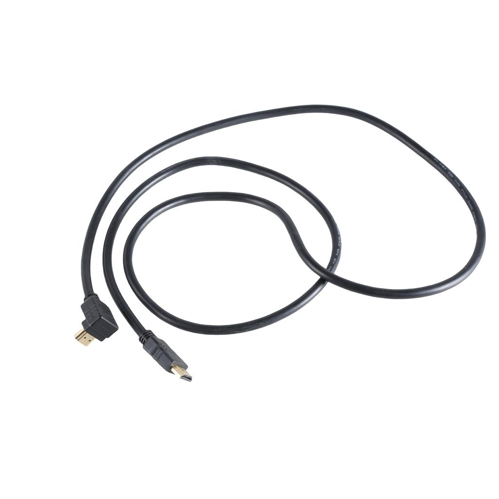 HDMI Male to Male Cable with 90 Degree Elbow to Straight High Speed Audio Video Cord for LCD TV Projector 1.5m
