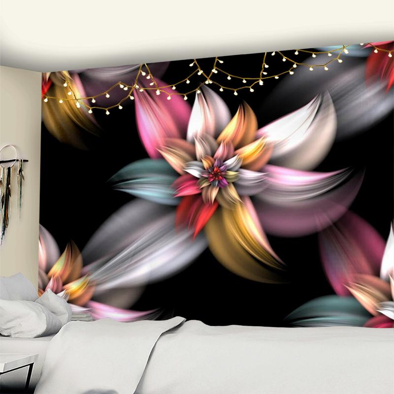 Indian Mandala Flower Tapestry Wall Hanging Bohemian Decoration Psychedelic Hippie Exotic Theme Bedroom Living Room Decoration