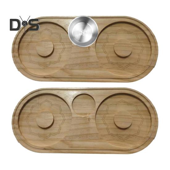 Kokteyl Tuzu Kenar Aparatı 2'si 1 Arada Ahşap Kokteyl Şekeri Kenar Aparatı Kesme Tahtası ile Ev Barı Parti Bardak Kenarı Aksesuarları