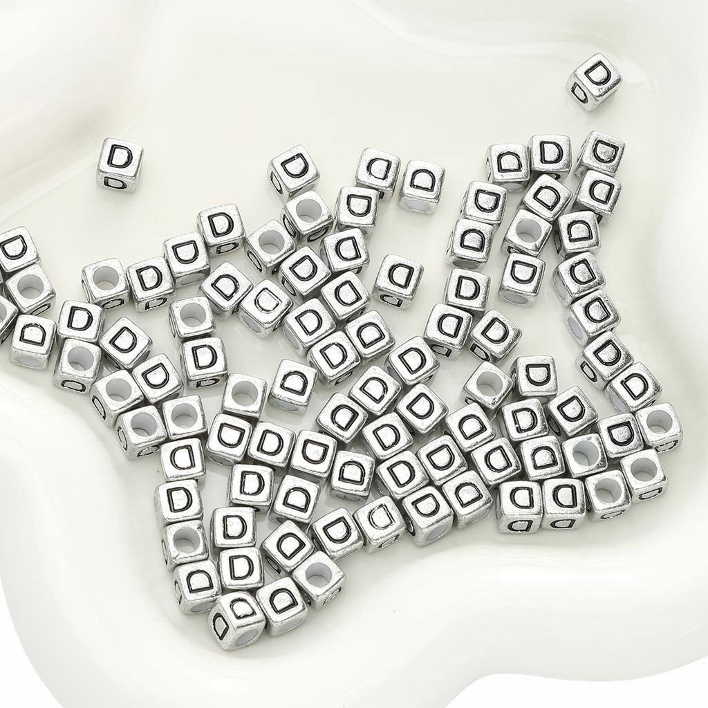 Mărgele Handmade Mărgele Acrilice Alfabet Mărgele Pătrate Mărgele Plate Mărgele Rotunde Handmade DIY Accesorii Bijuterii Mărgele Distanțiere Brățară Mărgele Înșirate Manual