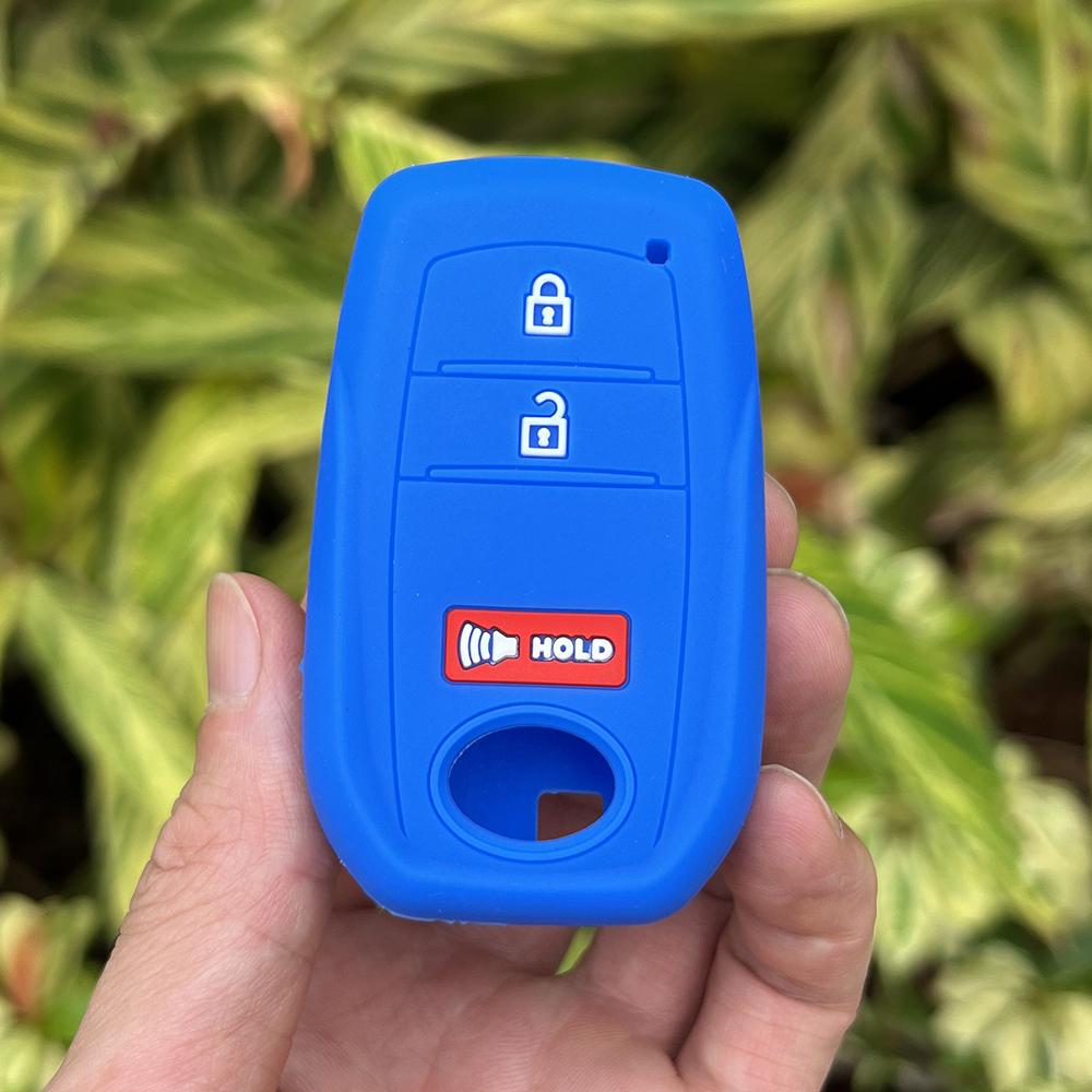 

Silocone Car Key Cover Rubber Protector Case for 2022-2025 Toyota Corolla GR Cross Prius Sequoia Tacoma Remote Holder Keychain