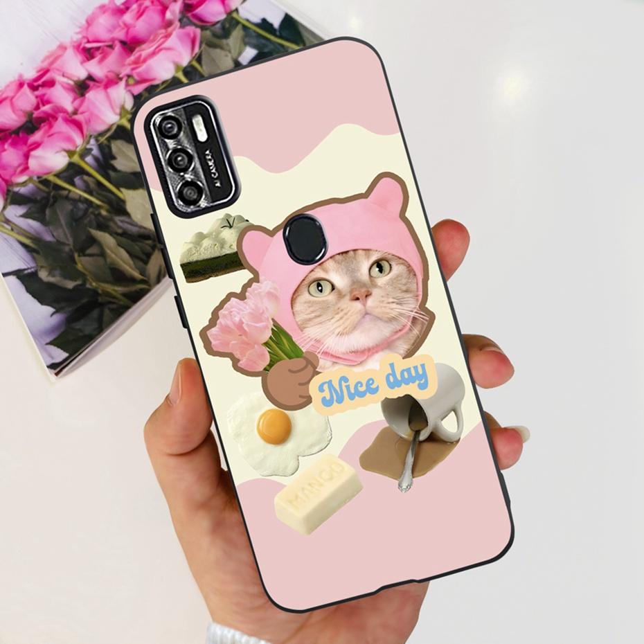 Lovely Case For ZTE Blade A7s 2020 / Optus X Pro / Telstra Evoke Plus 2 Black Silicon Soft Cases Cover For Zte A7s (2020) A7020