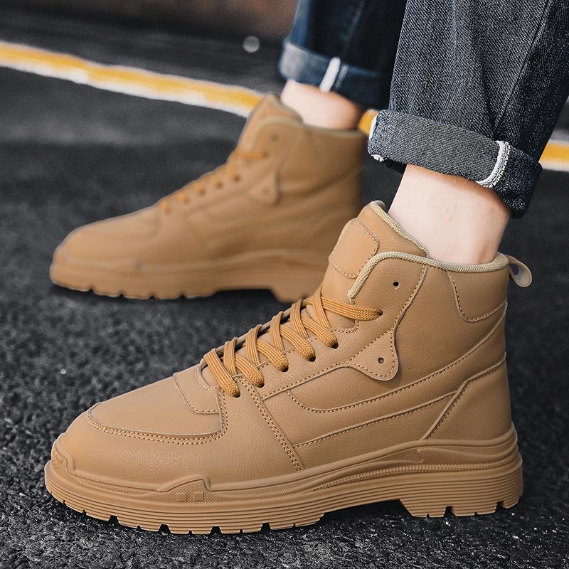 

Мужская обувь 2024 новая осенняя спортивная и повседневная универсальная обувь на высокой платформе в стиле Мартин со средней высотой голенища, модная обувь 39