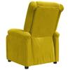 Recliner Chair Yellow Velvet