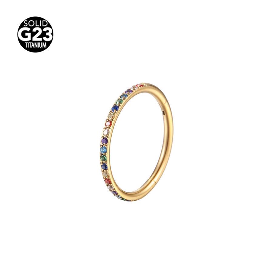 2024 Vibrant Rhinestone Nose Ring & Ear Cuff - Exclusive G23 Titanium Punk Style