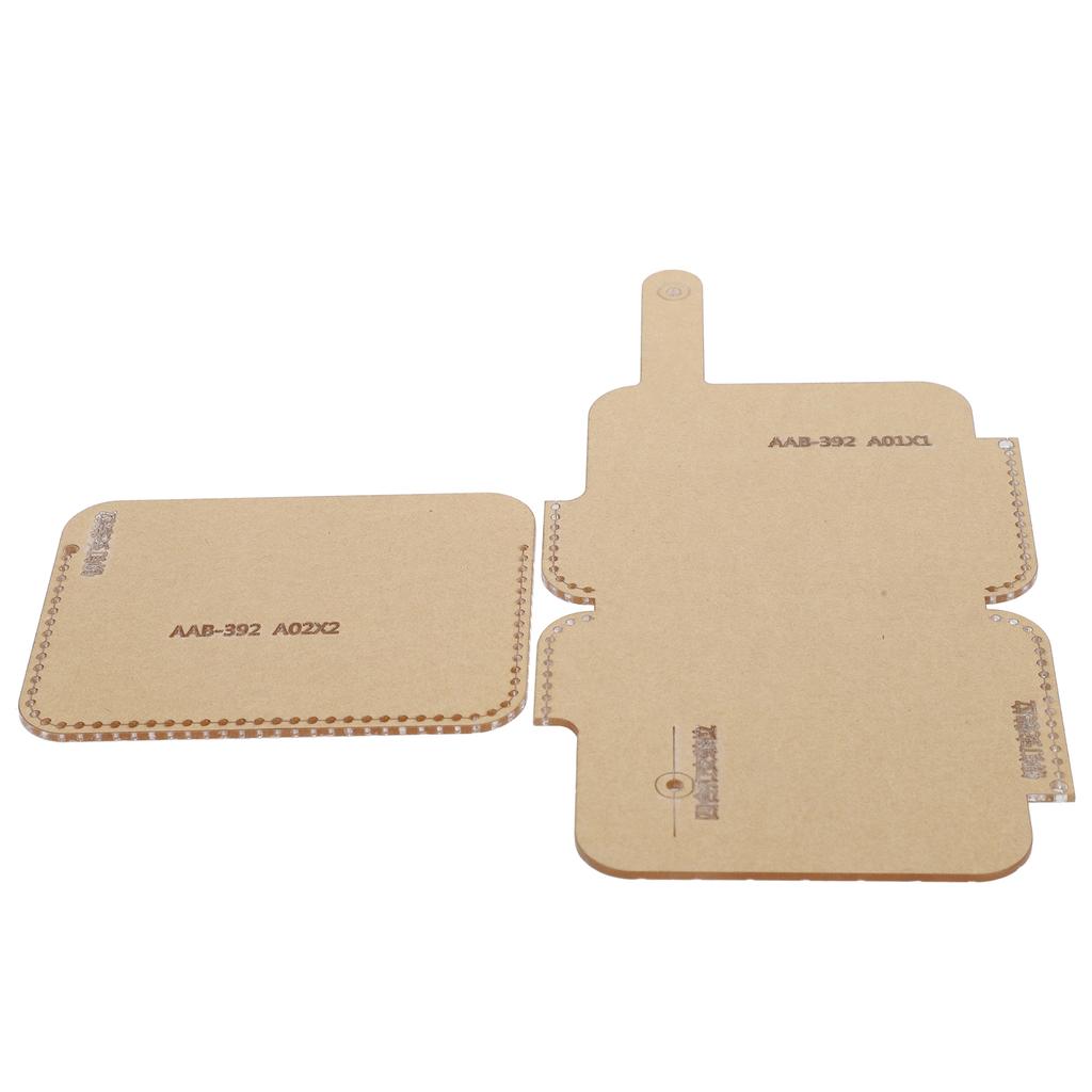 2Pcs Clear Acrylic Template Card Package Transparent HandMade Craft DIY Leather Tool AAB 392