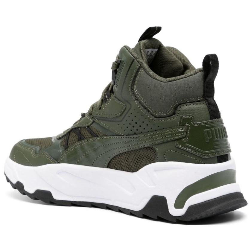 Puma Trinity Mesh Fabric Polyester Comfortable Trendy Durable High-Top Lifestyle Casual Shoes Men Casual Shoes Green 392327-02