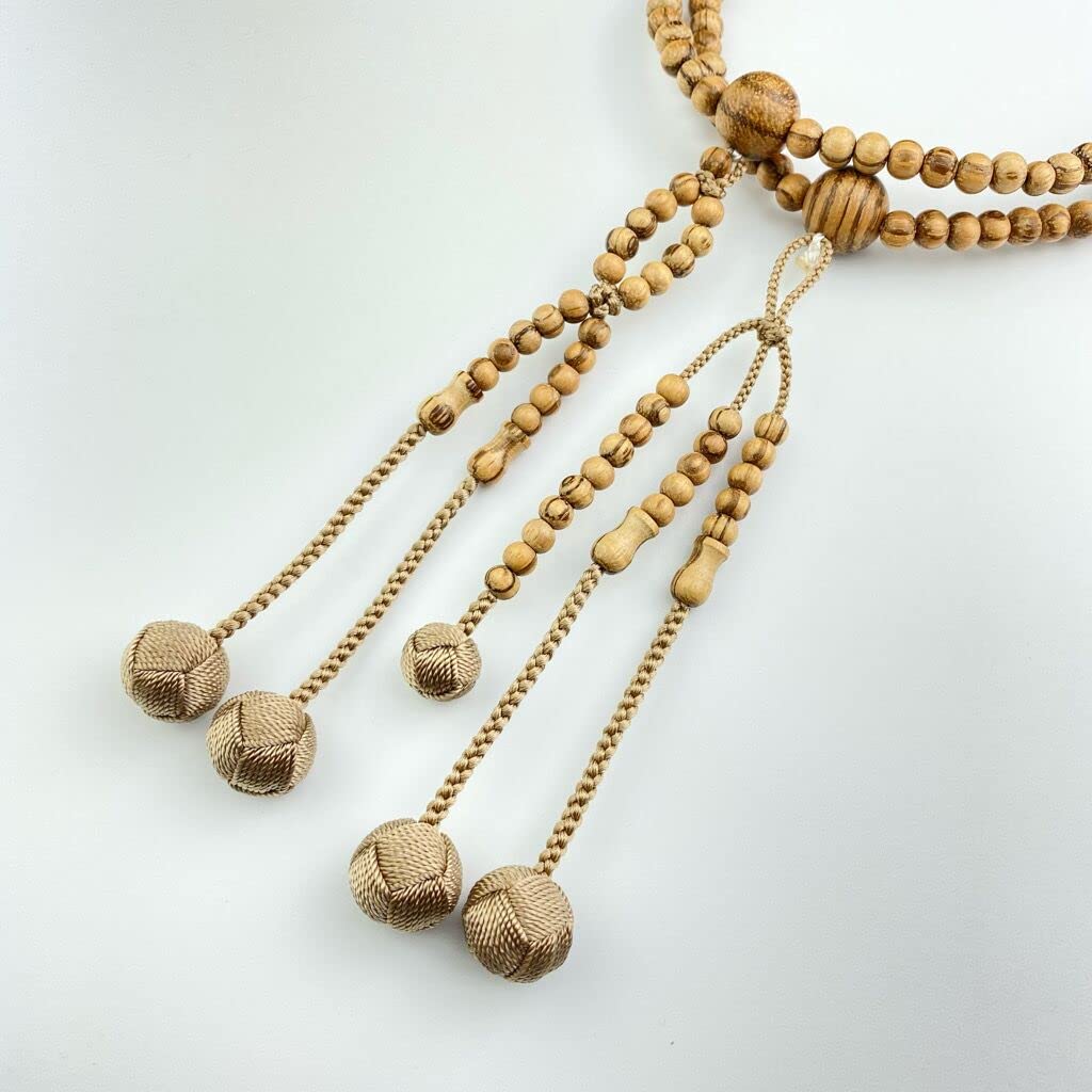 Myorenka Gebet Nichiren Sekte Holzgebet geeignet für Männer und Größe Tiger gestrandete Gebetsperlen Gebetsperlenbeutel Naturholz Odawaku Sanskrit