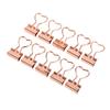 10Pcs Binder Clips Love Shape Rose Gold Clamping Force Tight Manganese Steel Sheet Material Paper Clips