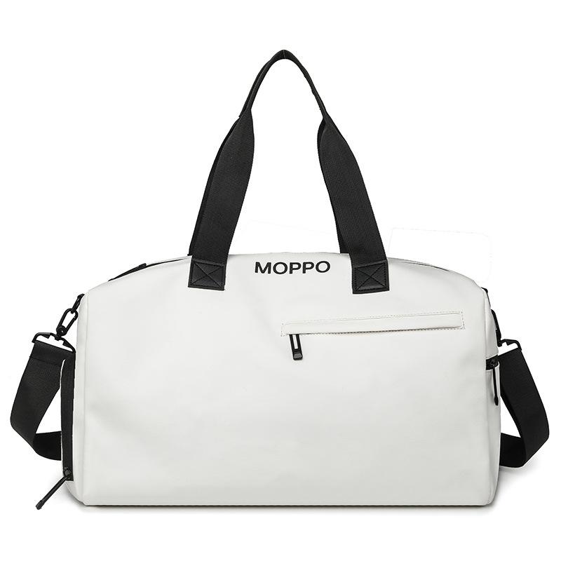

Couple Style Fashionable Simple Multi-pocket Large-capacity Letters Travel Bag Dry Wet Separation Sports Gym Bag Belt Shoe Bin белый