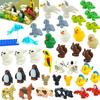 MOC City Animal Building Block Figures Goat Sheep Eagle Owl Panda Parrot Seagull Penguin Zoo Fram Accessories Bricks Toy Gift