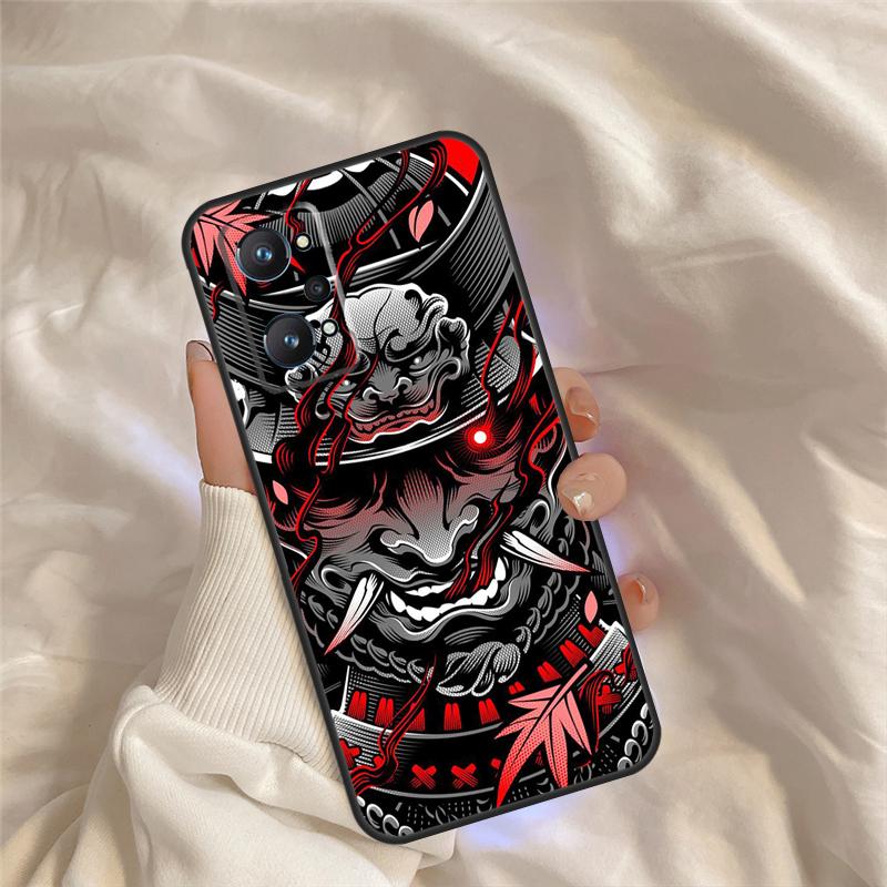 Oni Hannya Demon Mask Case For Realme 15 14 11 12 13 Pro Plus C65 C67 C71 C63 C61 C55 C51 C53 C35 C75 GT6 GT7 Pro