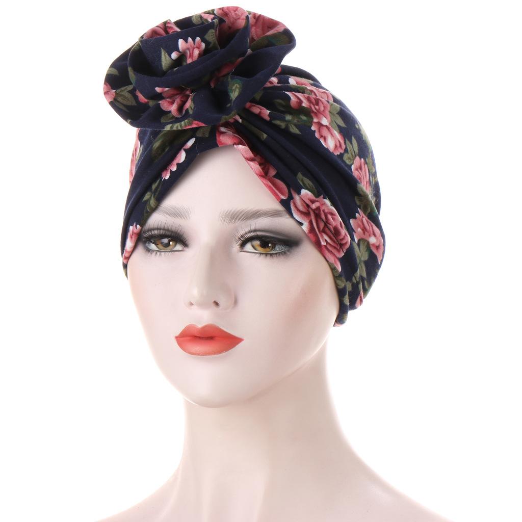 JYL TS DIY Цветочная тюрбанная шапка женская шапка от химиотерапии губка blackflower оникс