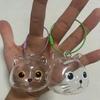 Transparent Cat Hair Collector Keychain Feline Fur Storage Box Creative Pet Hair Holder Hanging Accessory for Cat Owners