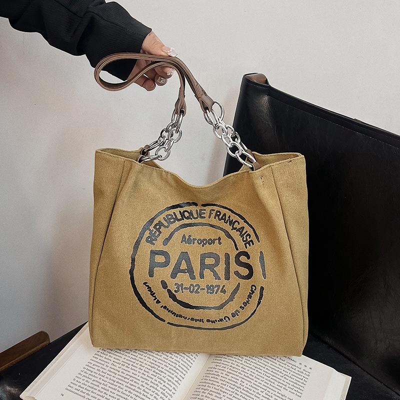 Large Capacity Women Totes Letters Printed Luxury Designer Handbags Ladies Casual Canvas Bag New Hobos Shoulder Messenger Bag