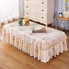 Lace Tablecloth Refinement Red Rectangular Dining Coffee Table Cover Cloth Living Room Home Decoration European-style Dust Cover