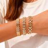 Luxurious Zircon Bracelet With for Women,High-Quality Gold Plated Teardrop-shaped Strap Chain Bracelets,Fashion Charm Jewelry