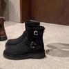 Fashion Brown Suede Ladies Mid Calf Shoes Autumn Winter 2025 Novelty Sale Demi-season on Offer Cosplay Fashion Women's Half High Boots