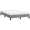 Bed Frame without Mattress Light Grey 120 x 190 cm Velvet