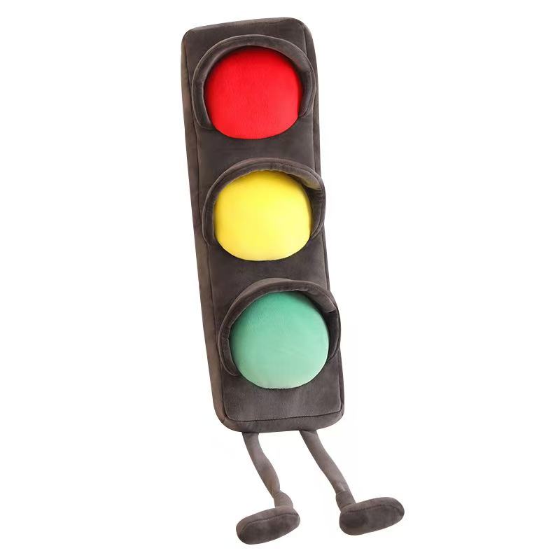 

55cm Red, Green, Yellow Signal Light Doll Simulation Plush Toy Figurine Doll Cartoon Anime Cute Pillow Cushion Home Decor
