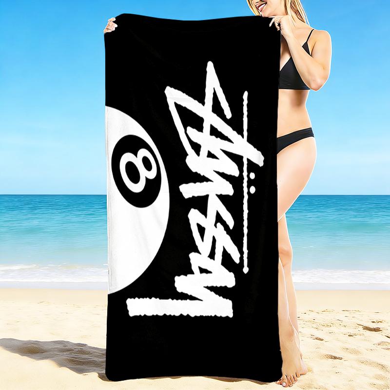 1Pc Street Art Graffiti Style Beach Towel, Quick Dry, Multi-Use for Beach Pool Gym Yoga Home Travel, Christmas, Halloween, Xmas Gift M928779
