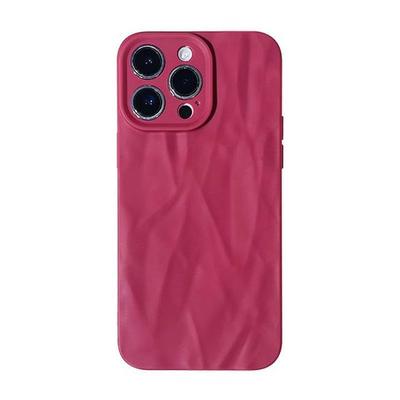 Apple Wrinkle 15 Mobile Phone Case Suitable for High-end Solid Color IPhone 16PROMAX Anti-fall Mobile Phone Protection Case
