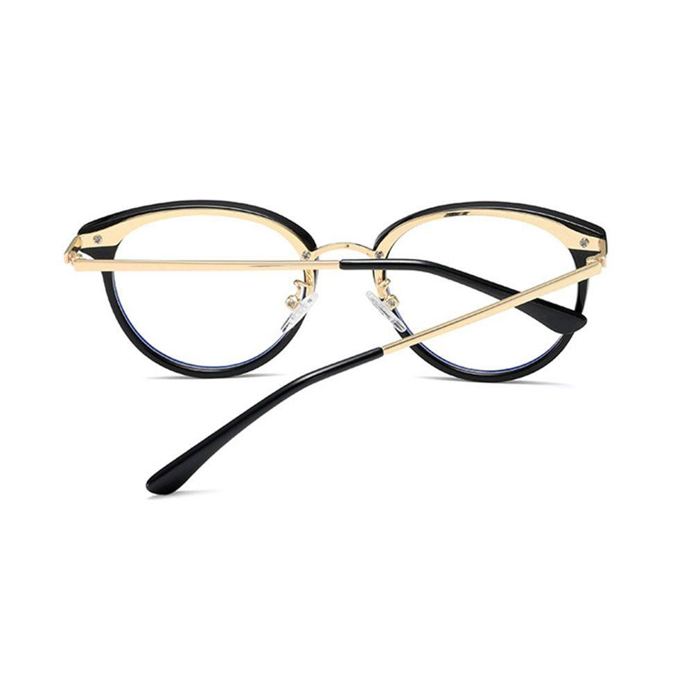 Women Round Frame Vision Care Eyeglasses Eyewear Anti-UV Blue Rays Glasses Computer Goggles