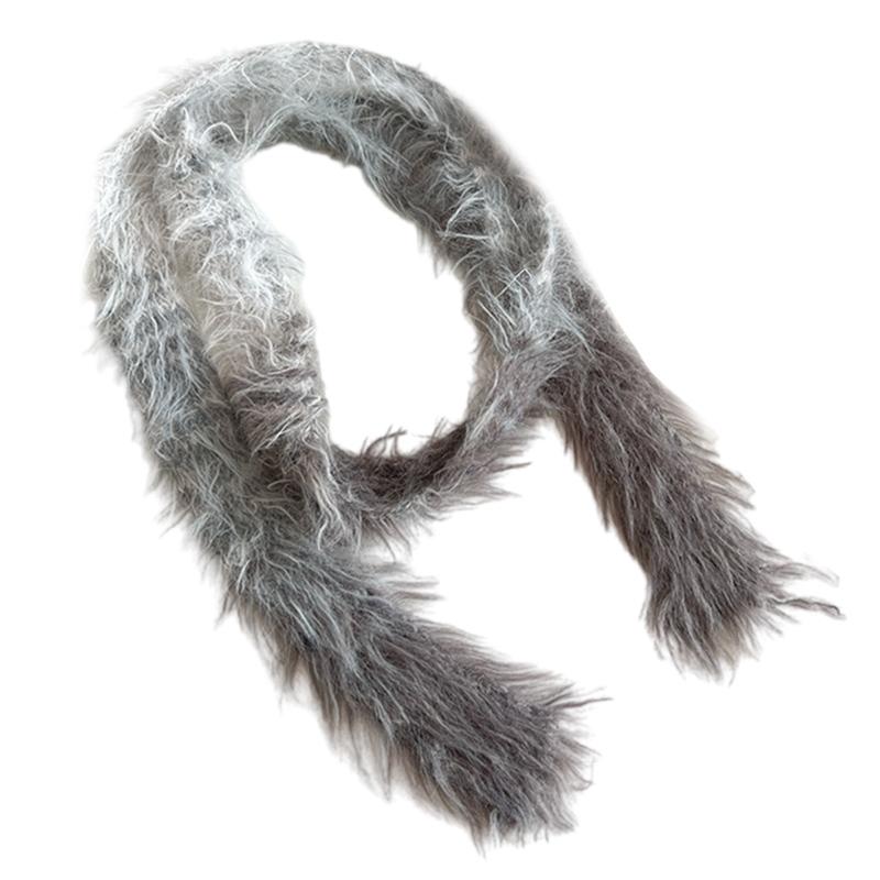 

Knit Skinny Scarf For Women Neckerchief Hangbag Handle Wrap for Women Handbag Wrap Handle Belt Choker серый