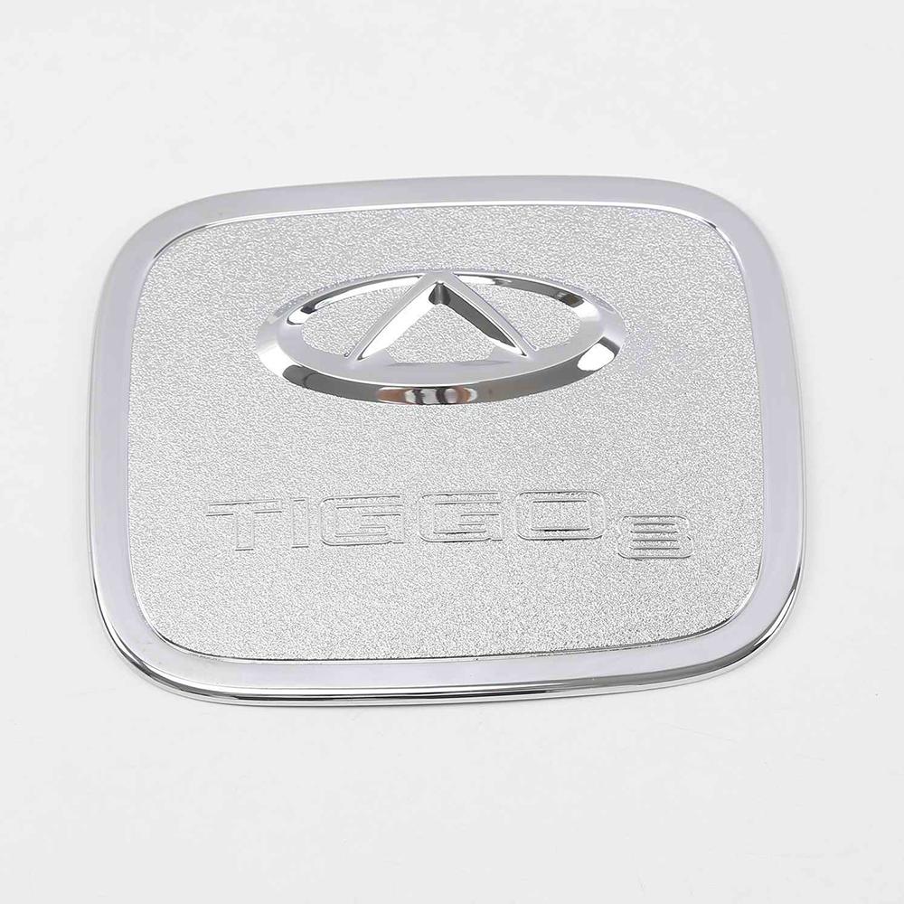 

For Chery Tiggo 8 / Tiggo 8 Pro 2018 - 2023 ABS Chrome Car fuel tank cap decoration Sticker Cover Exterior Trim Accessories серебряный