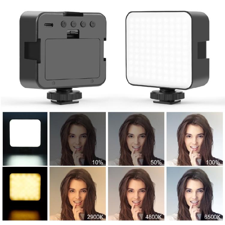 100 LED Photography Lamp 2x2A Battery/USB C Operating 240LM Bright Studio Lighting For DSLR Cameras And Videography