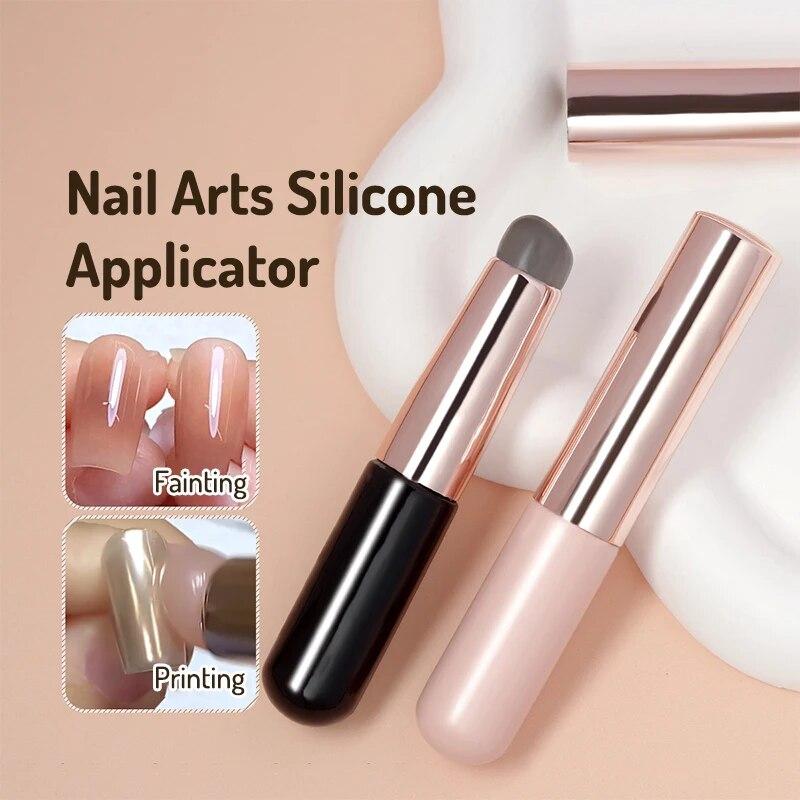 3 Colors Selling Tapping Gel Gradient Halo Dyeing Silicone Rod Portable Multifunctional Reusable Nail Brush Lip Brush Special Tool