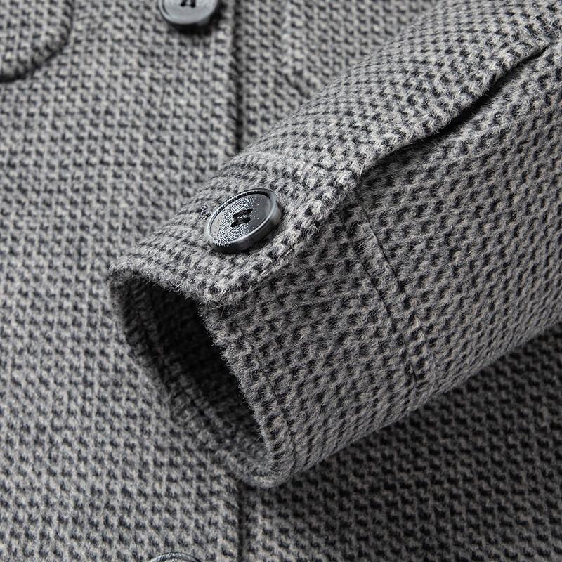 FAPAI Men's Wool Blend Business Casual Overcoat