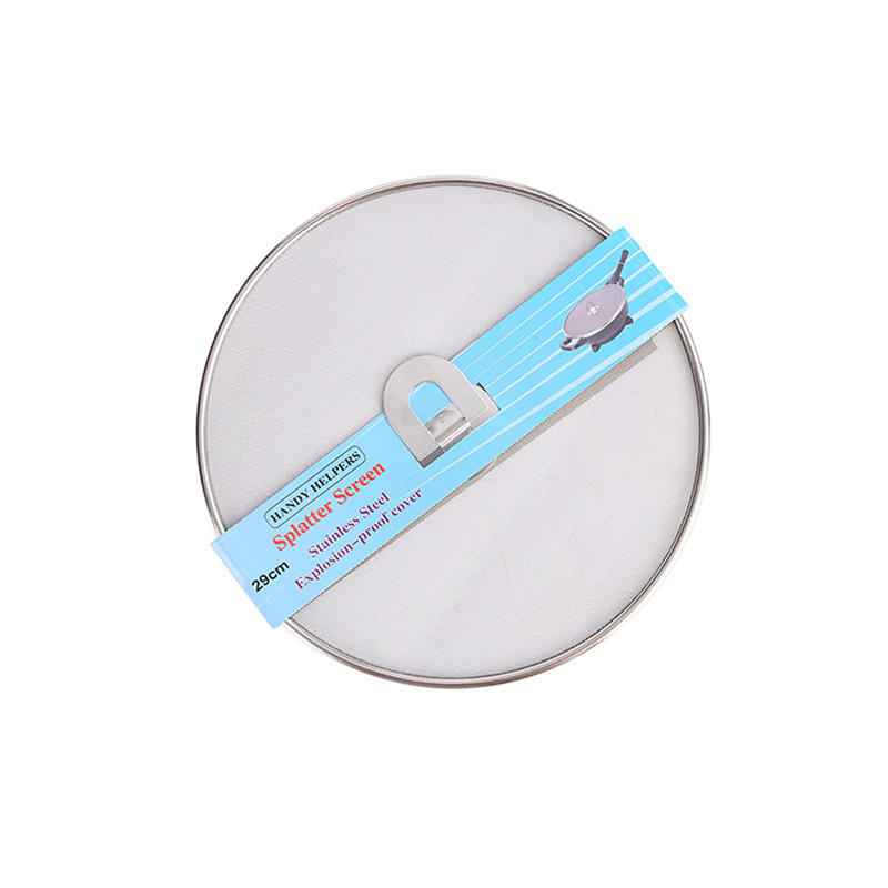 Stainless Steel Splatter Screen Mesh Pot Lid Cover Silver Oil Frying Pan Lid Cooking Tools Kitchen Gadgets Diameter 25/29/33cm