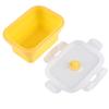 350ml Rechteckige Silikon Bento Box Zusammenklappbare Lunchbox Mikrowellen-Lebensmittelbehälter (Gelb)