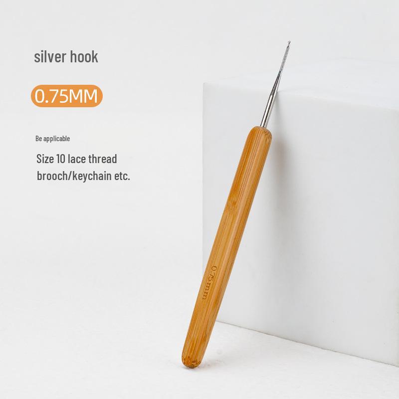 Carbonized Bamboo Crochet Hook for Hand-Knitted Wool Sweaters and Doll Slippers