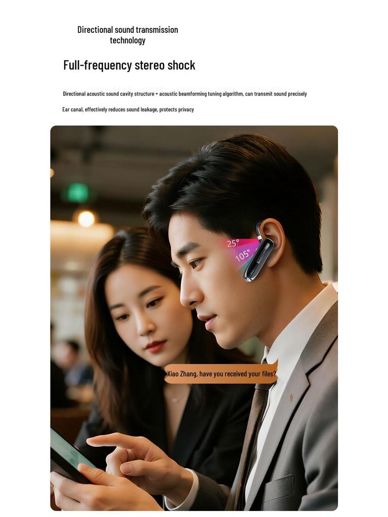 Qualcomm K2 Wireless Bluetooth Headset: Noise-Canceling, Single Ear Hook, Long Battery Life