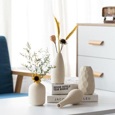 Rust-Colored Nordic Retro Ceramic Vase with Black Spots