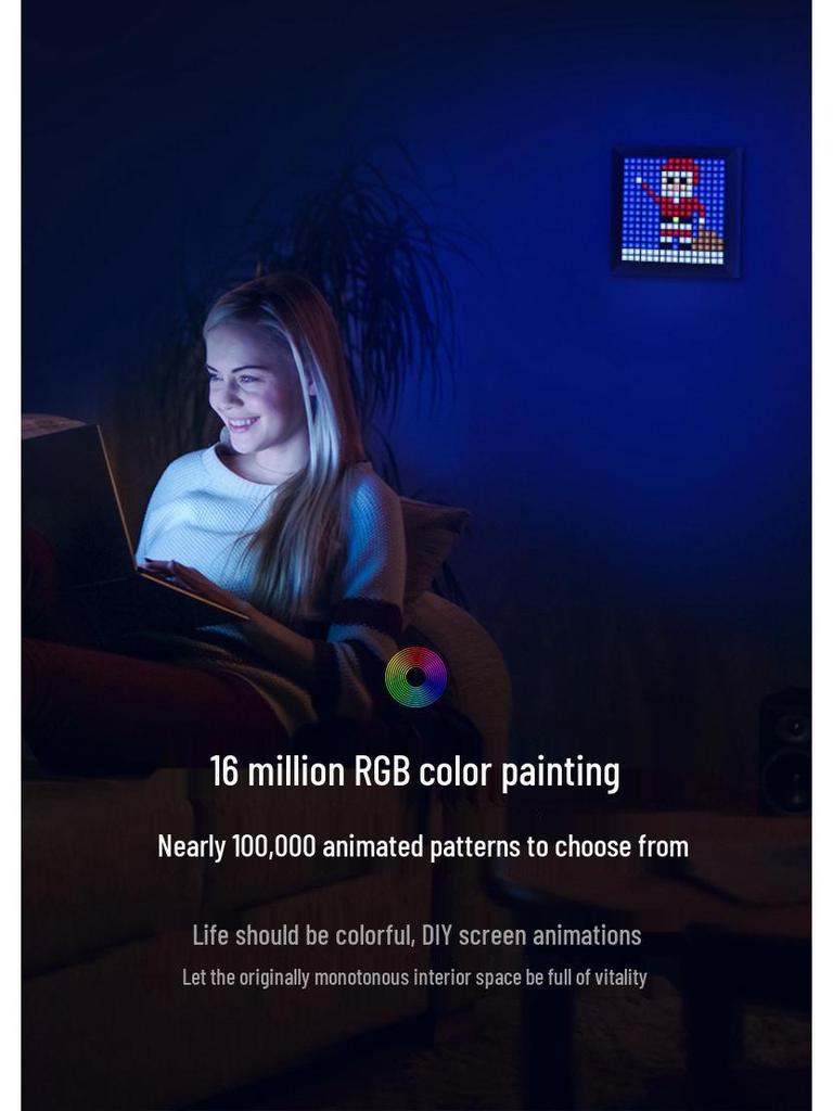 Divoom PIXOO Bluetooth Pixel Light: Game, Sound, and Clock in One - Perfect Birthday Gift!