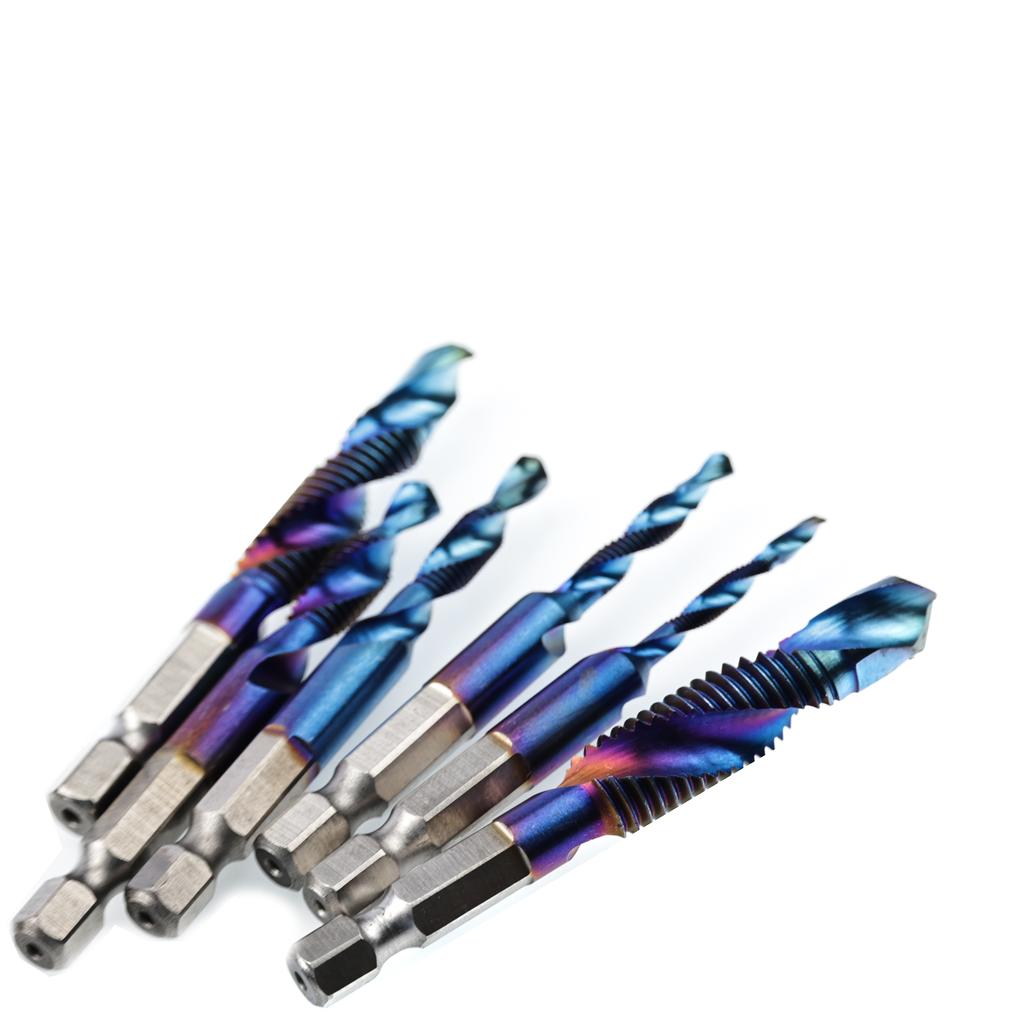 Set of 6 Tapping Drills M3-M8 In a Blue Case