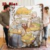 Delicious in Dungeon 2D Flat Pattern Flannel Blanket High quality All Seasons Warmth and Comfort Perfect for Christmas Gifts.DMT0925232