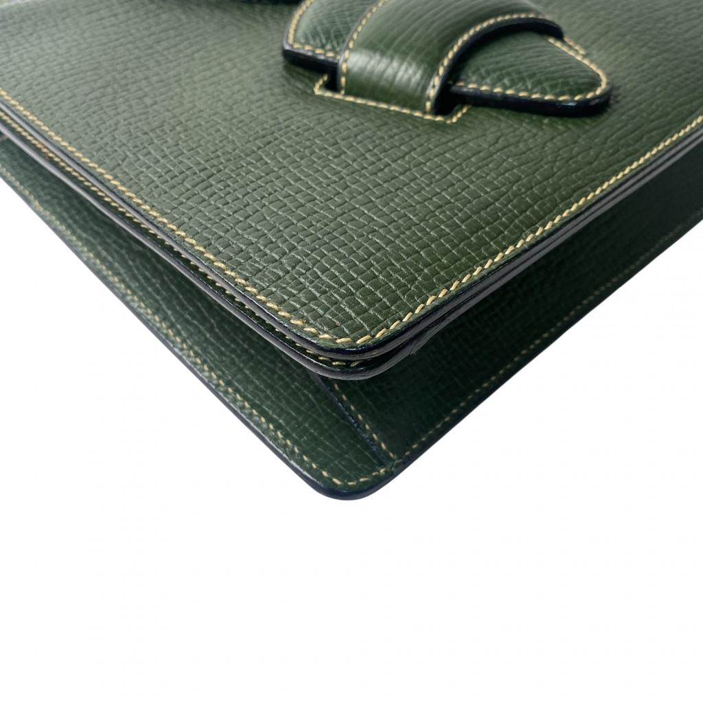 Used LOEWEHandbag Green System Leather Women