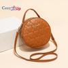 Cozy Up Lingge Small Round Bag for Women's Niche One Shoulder Crossbody Bag