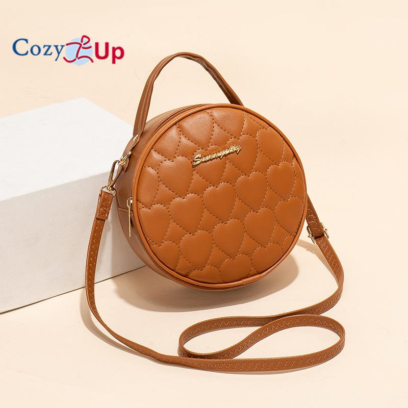 Cozy Up Lingge Bolsa redonda pequena para mulheres Nicho Bolsa transversal de um ombro