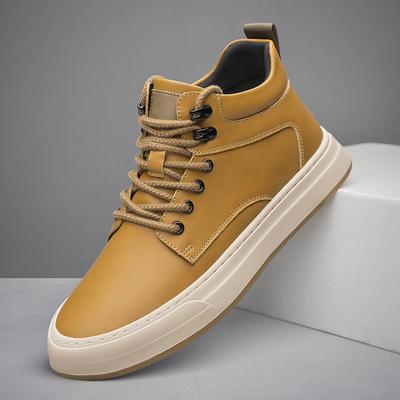 New Fashion Mens Outdoor Footwear Handmade Genuine Leather Male Ankle Boots Man Casual Leather Sneakers Non-Slip Men Basic Boots