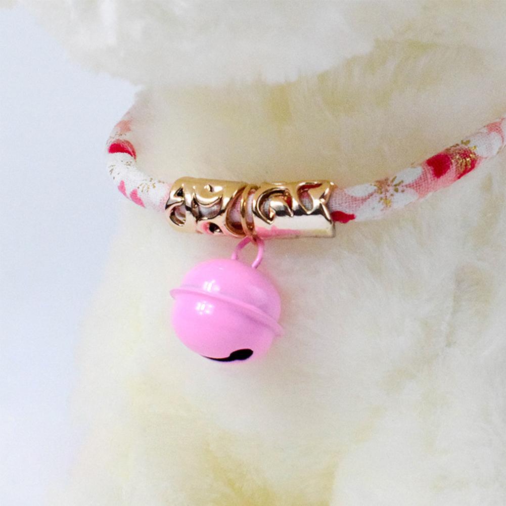 Verstellbares japanisches Haustierhalsband Retro-Stil Katzenhalsring Haustier Katze Hund Zubehör mit Glocke