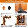 136pcs Basketball Balloon Set, Orange Black Balloon Chain Basketball Set, Boys Birthday Party Sports Themed Balloon Supplies
